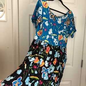 vintage fun floral shift dress